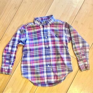 RALPH LAUREN Kids 4T button down plaid shirt
